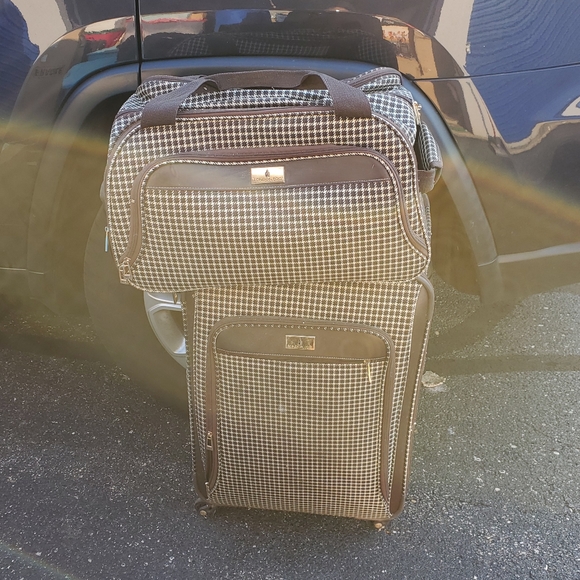 london fog houndstooth luggage set